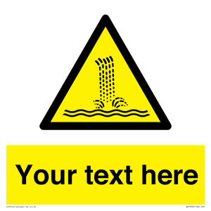 Custom warning artificial waterfall